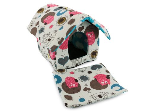 Házikó Kutyáknak és Macskák 35cm x 33cm x 38cm Mintás v3
