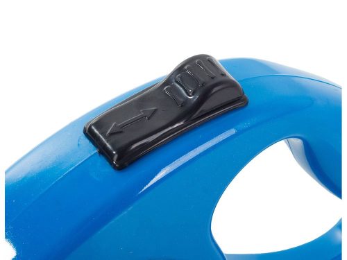 Automatikus behúzható kutya póráz, kék, 5 m, 15 kg-ig