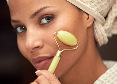 Jade roller gördős arcmasszírozó