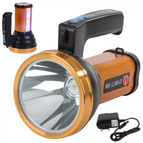   VG 08309 LED keresőlámpa újratölthető + COB, arany/fekete