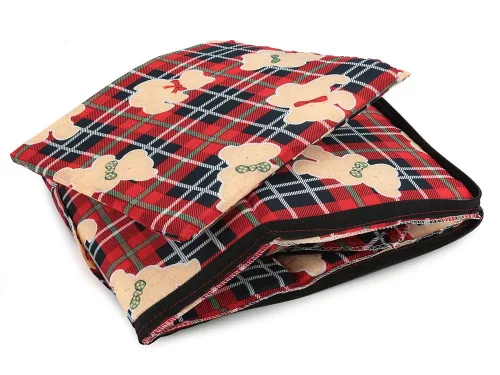 Casuta pentru caini si pisici, Material textil, 30x35x30 cm, Rosu