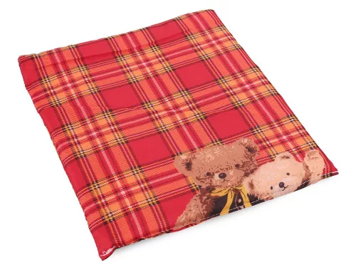 Casuta pentru caini si pisici, Material textil, 32x34x30 cm, Rosu