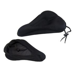 Kerékpár nyereghuzat, zselés, hagyományos alakú, fekete