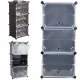 VG-01507 - 6 polcos cipős szekrény, 94,2 x 43,6 x 31,5 cm, fekete
