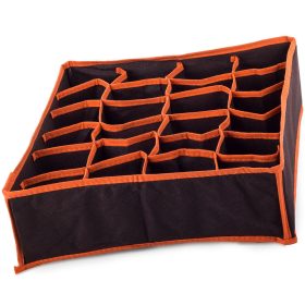   VG-01622_BR - 24 rekeszes fehérnemű-rendező, 34cm x 30cm x 10cm, barna