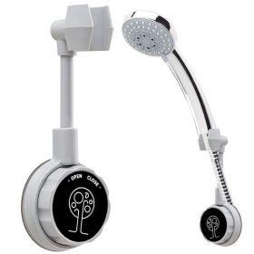   Univerzális zuhanyfej tartó konzol, tapadókorongos, fehér