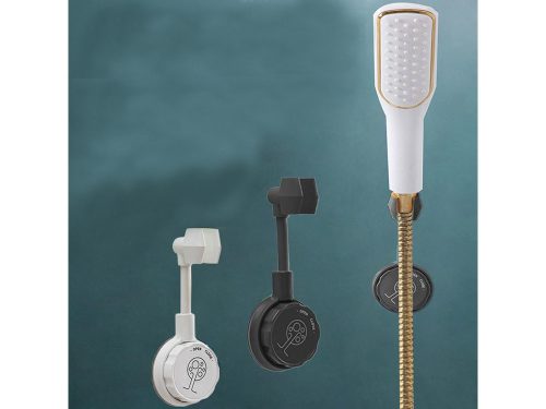 Univerzális zuhanyfej tartó konzol, tapadókorongos, fehér