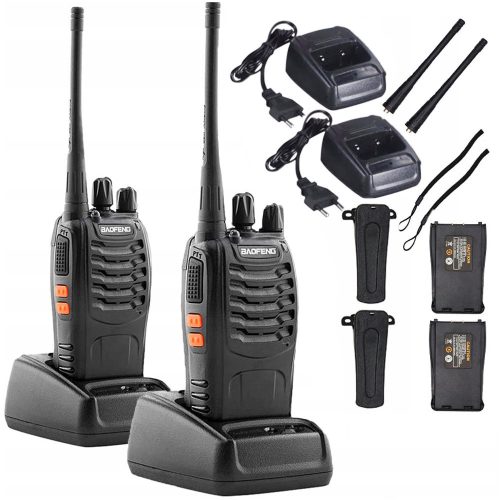 VG 14365 baofeng bf888s walkie talkie, 2db, fekete