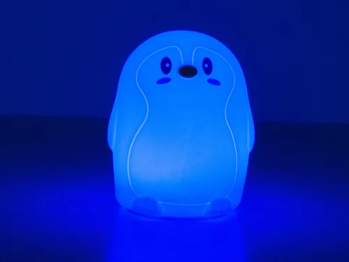 VG-24069 - Pingvin gyermek éjjeli lámpa led, rgb, érintésvezérlés, 3x AAA elem