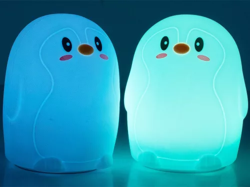 VG-24070 - Pingvin gyermek éjjeli lámpa led rgb érintésvezérlés, Usb