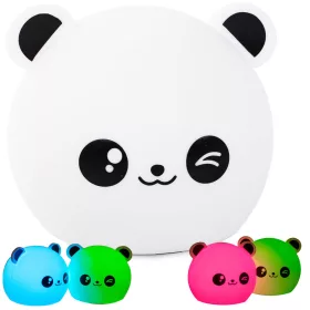   VG-24077 - Panda gyermek éjjeli lámpa led, rgb, érintésvezérlés, 3x AAA elem