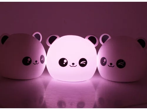 VG-24079 - Panda gyermek éjjeli lámpa led rgb távirányítós, Usb