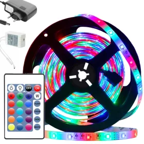   VG-12258 - Smd 3528 távirányítós LED szalag, 5m, vízálló, fekete