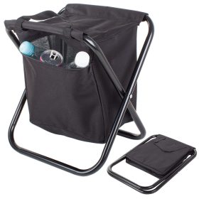   VG-01668_CZ - Összecsukható horgász zsámoly táskával, fekete