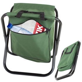   VG-01668_Z - Összecsukható horgász zsámoly táskával, zöld