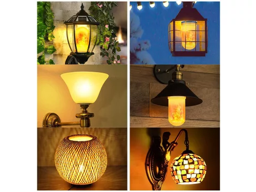 VG-01695 - Dekoratív e27 LED izzó, láng forma, sárga