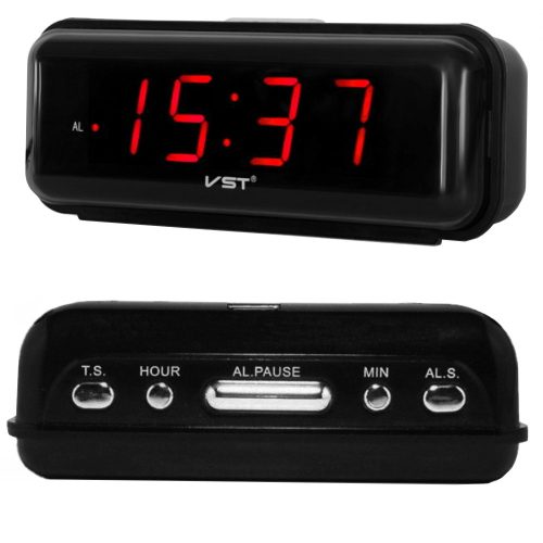 VG-01720 - Ébresztőóra, elektronikus hálózati óra, LED 24 órás riasztó