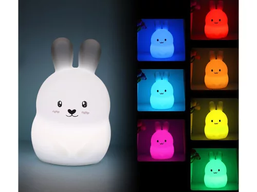VG-12261 - Nyuszi gyermek éjjeli lámpa led rgb távirányítós, Usb
