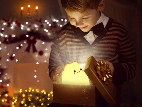 VG-12263 - Cica gyermek éjjeli lámpa led rgb érintésvezérlés, Usb