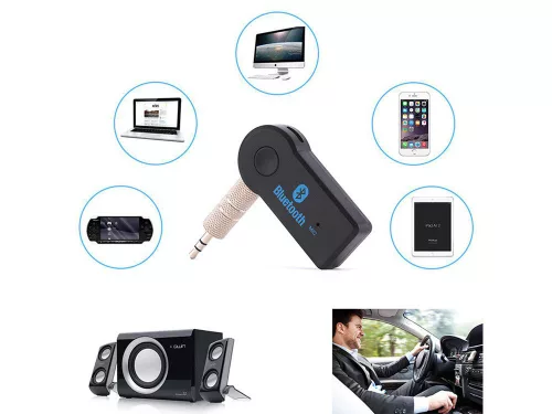 VG-10062 - Hangrögzítő bluetooth aux mini jack adapter, fekete