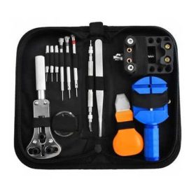 Karóra javító készlet, zipzáros, kemény táskában