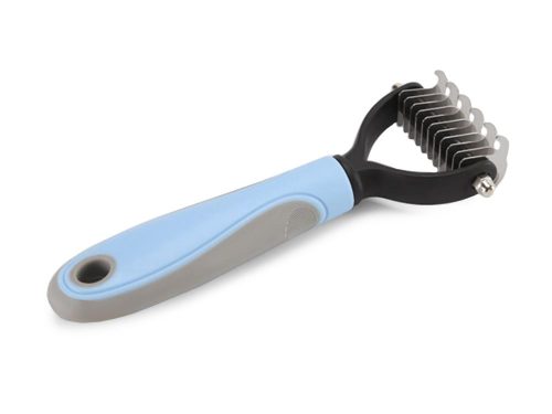 VG-19313 - Trimmelő, szőreltávolító kutyafésű, kék-fekete