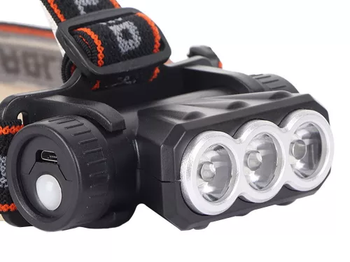 VG 08335 LED fejlámpa, 3x LED, fekete/szürke