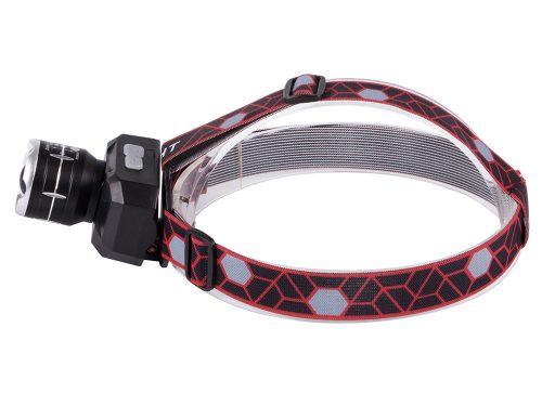 VG 08337 újratölthető LED fejlámpa, fekete/piros