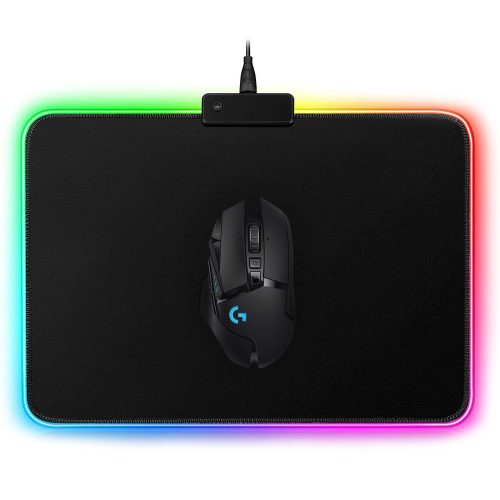 VG-06247 - Led gamer egérpad, 35cm x 25cm x 0,3cm, fekete-rgb