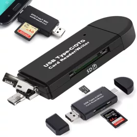  VG-06258 - 3in kártyaolvasó adapter microsd tf usb usb-c micro usb