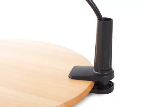 Telefontartó, asztalra rögzíthető, flexibilis fekete színben 60cm hosszúság, 12-19cm széles telefonhoz