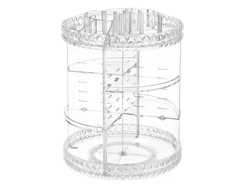 VG-24094 - 360 fokban forgó kozmetikai rendező, 28cm x 21,5cm, átlátszó