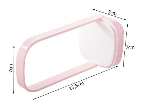 VG-24115 - Falra szerelhető fogastartó, 7cm x 15,5cm, rózsaszín