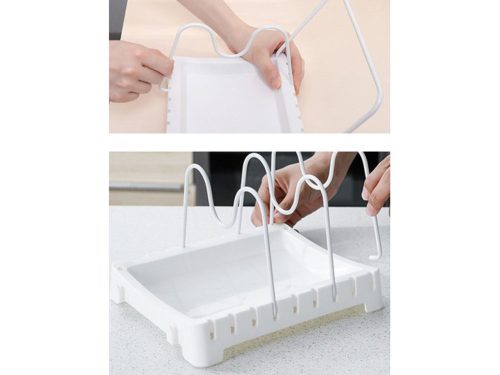 VG-24157 - Konyhai edényszárító, 22x17,5x16 cm, fehér