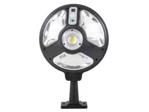 VG-24159 - Napelemes kültéri lámpa szürkület és mozgásérzékelővel, 150 LED, fekete