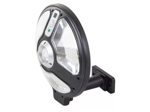 VG-24159 - Napelemes kültéri lámpa szürkület és mozgásérzékelővel, 150 LED, fekete