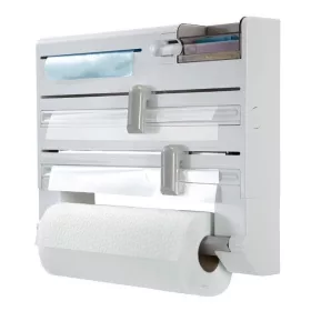   VG-24182 - Dispenser de prosoape de hârtie și folie 5 în 1, alb, montat pe perete