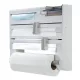 VG-24182 - Dispenser de prosoape de hârtie și folie 5 în 1, alb, montat pe perete