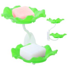 VG 24202 fali virág szappantartó, zöld/fehér