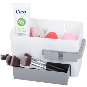   VG 24265 fürdőszoba polc, fali rendszerező, fehér/szürke