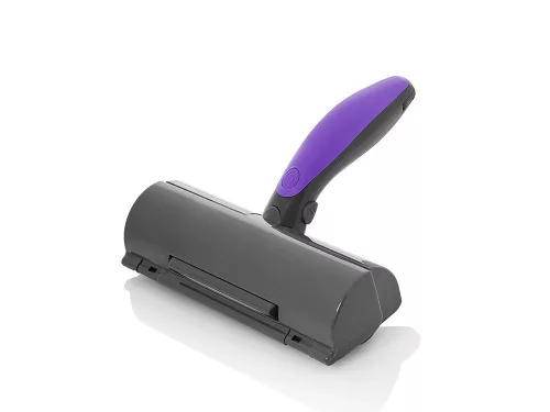 VG-24294 - Perie electrică fără fir pentru păr de animale, 2 baterii AAA, negru-violet