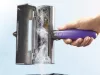VG-24294 - Perie electrică fără fir pentru păr de animale, 2 baterii AAA, negru-violet