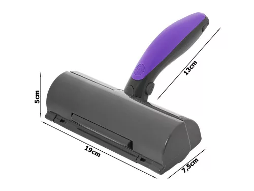 VG-24294 - Perie electrică fără fir pentru păr de animale, 2 baterii AAA, negru-violet