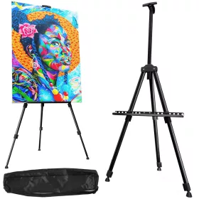 VG-01758 - Alumínium festőállvány tokkal, 160cm, fekete