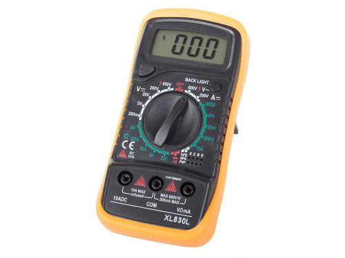 VG-11328 - XL-830 digitális árammérő multiméter feszültségmérő, fekete-sárga