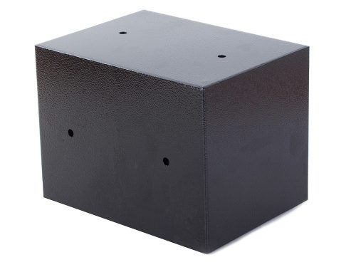 VG 01781 kulcsos fém széf, 23x17x17cm, fekete