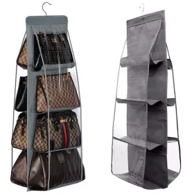   VG-15867_SZ - 8 zsebes függő táskarendszerező, 100x34x34cm, szürke 1db