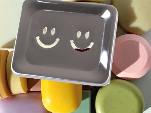 VG 01797 fém szappantartó, ezüst