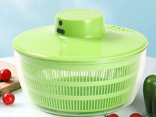 VG 24312 elektromos salátaszárító centrifuga, zöld
