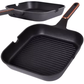   VG 07154 indukciós tapadásmentes grillserpenyő, 28cm, fekete